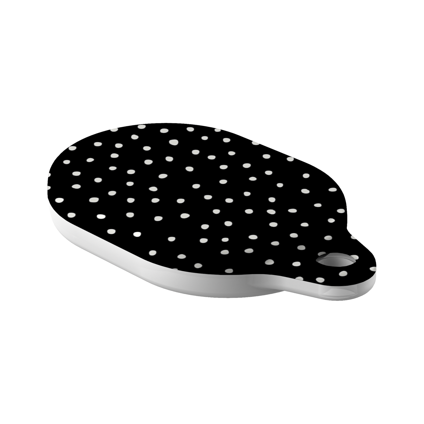 Black Polka AirTag Case