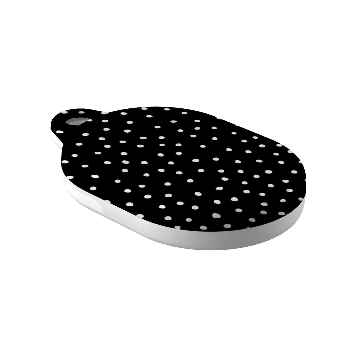 Black Polka AirTag Case