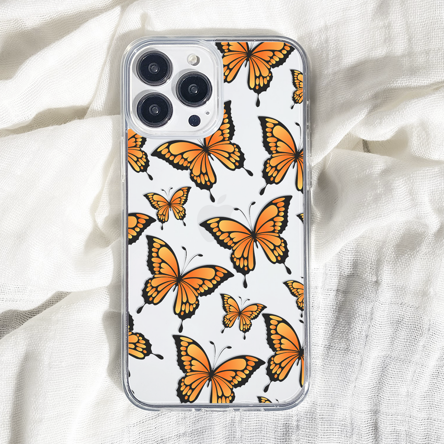 Orange Butterfly Shockproof Case