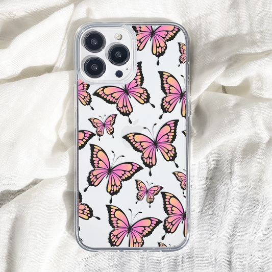 Pink Butterfly Shockproof Case