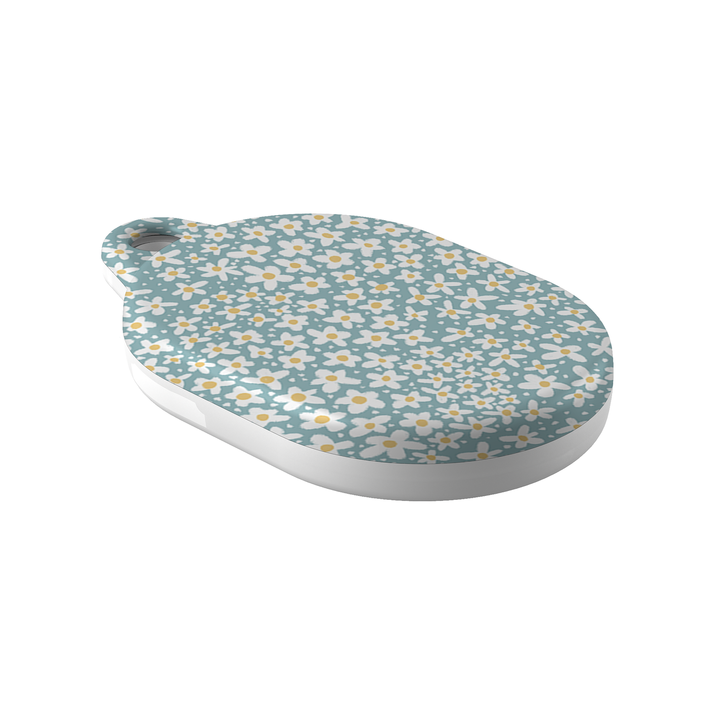 Blue Daisy AirTag Case